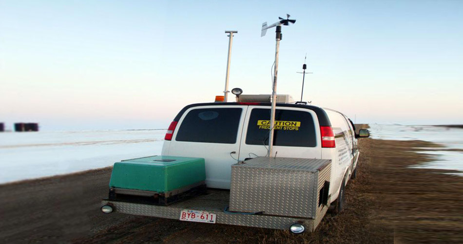 A Trojan vehicle with air monitoring equipment.